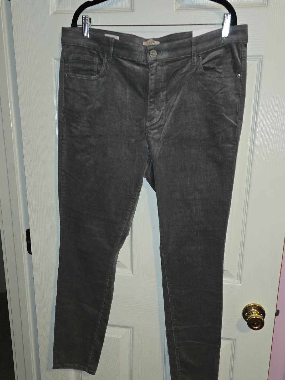 LOFT Corduroy Pants in Charcoal Gray